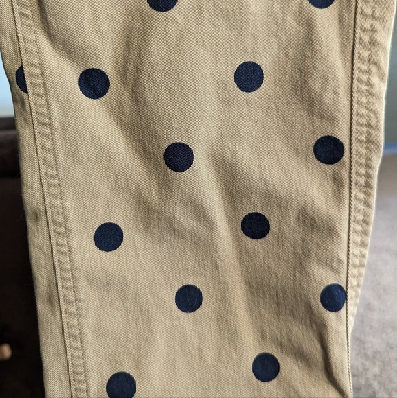 J CREW high rise girlfriend chino polkadot khaki 0 - Picture 8 of 11